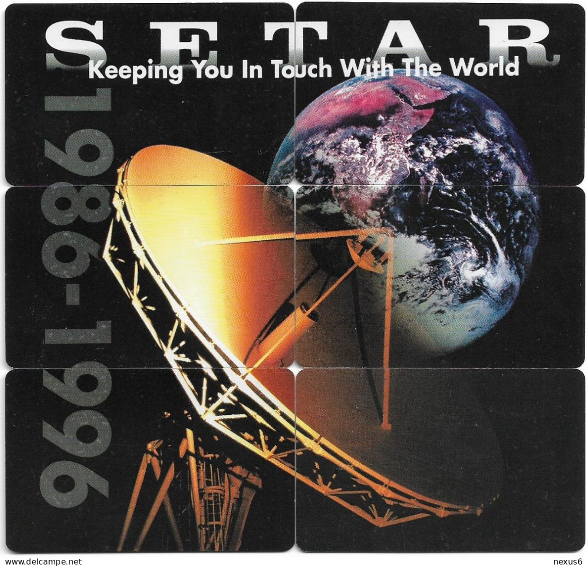 Aruba - Setar (Chip) - Earth & Satellite Complete Puzzle Of 6, 07.1996, 30U, 75.000ex, All Used - Aruba