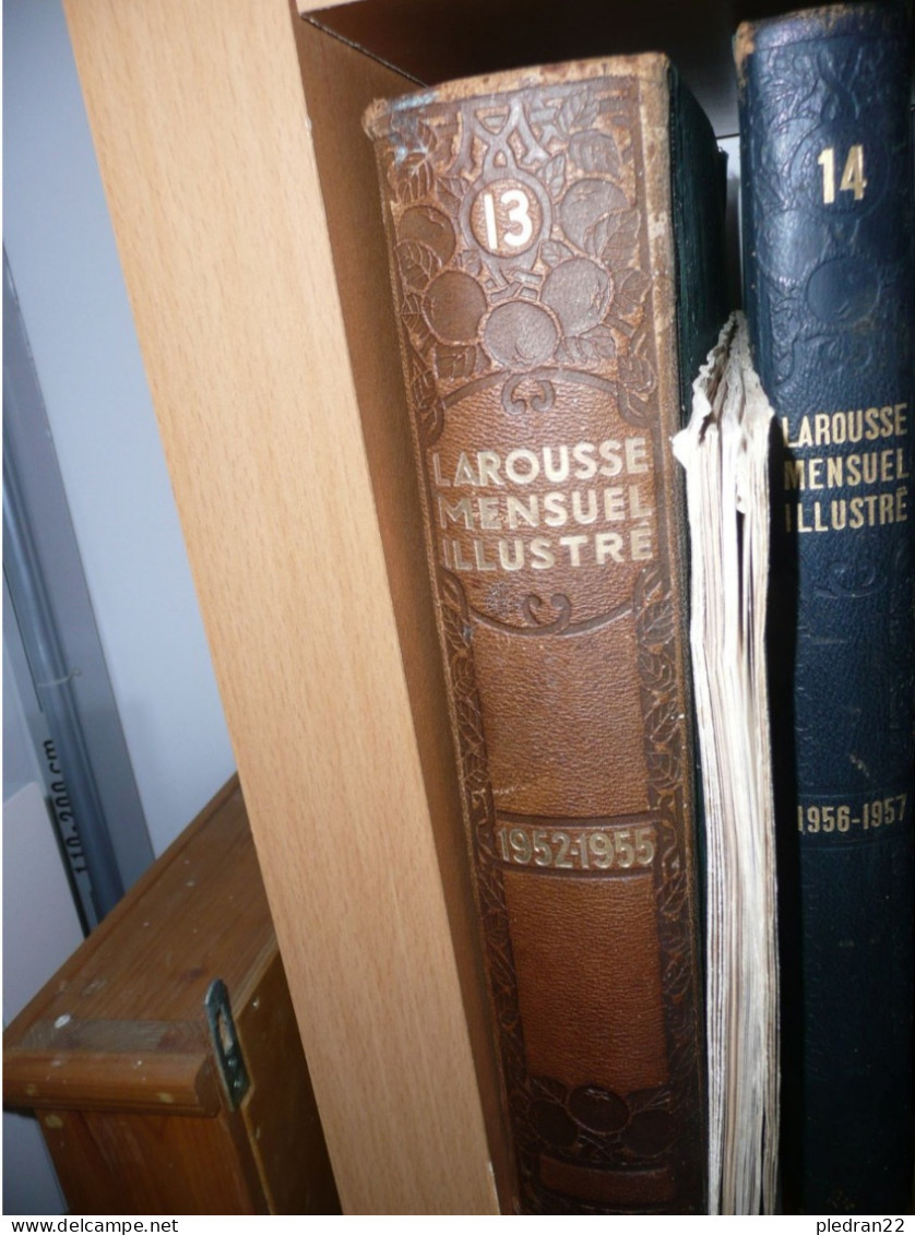 COLLECTION COMPLETE LAROUSSE MENSUEL ILLUSTRE 14 VOLUMES 1907 1957 AVEC TOUS LES SUPPLEMENTS + NOUVEAU LAROUSSE ILLUSTRE - Encyclopédies