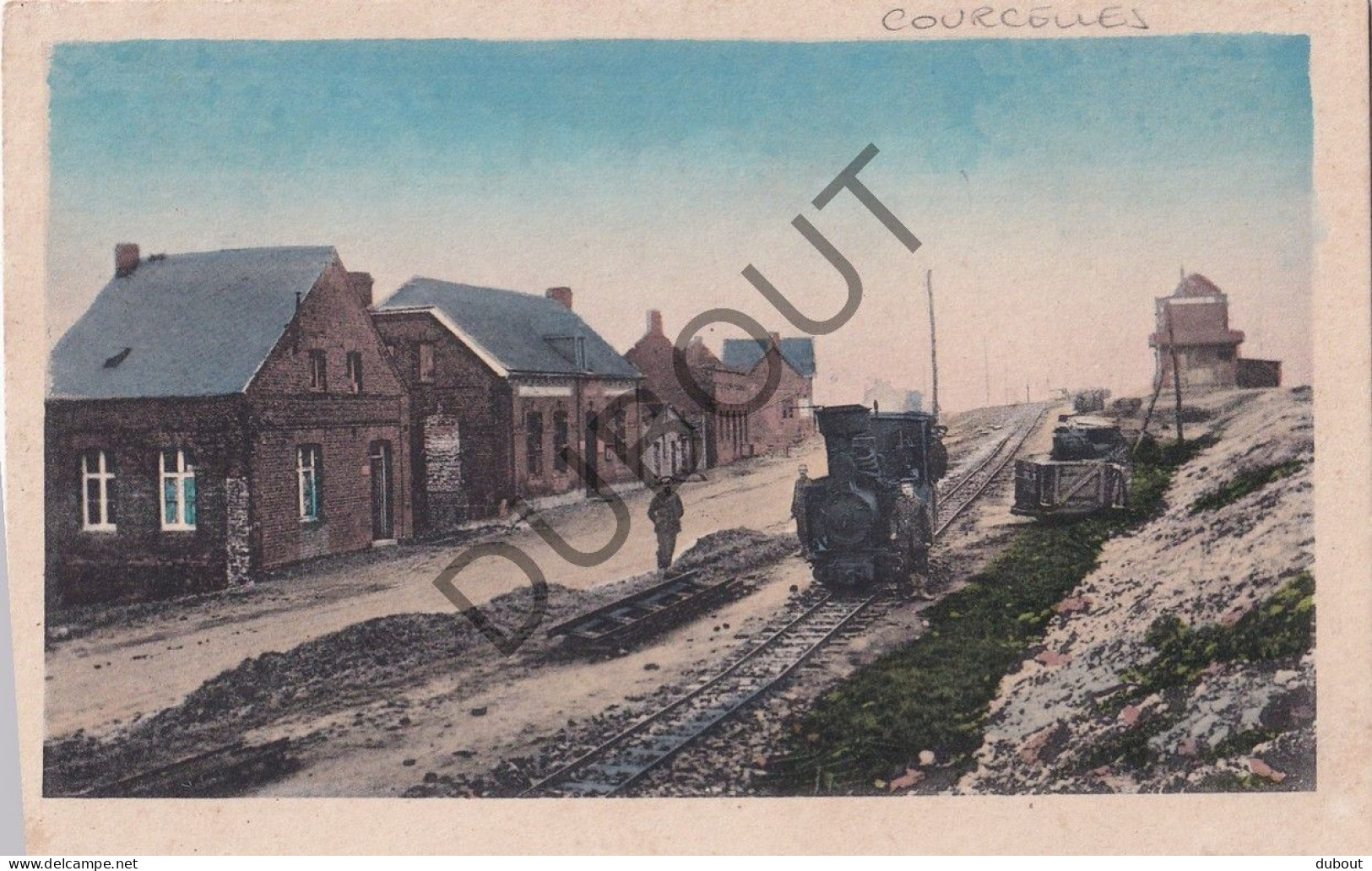 Postkaart/Carte Postale - Courcelles - Train - Couleur !(C4284) - Courcelles