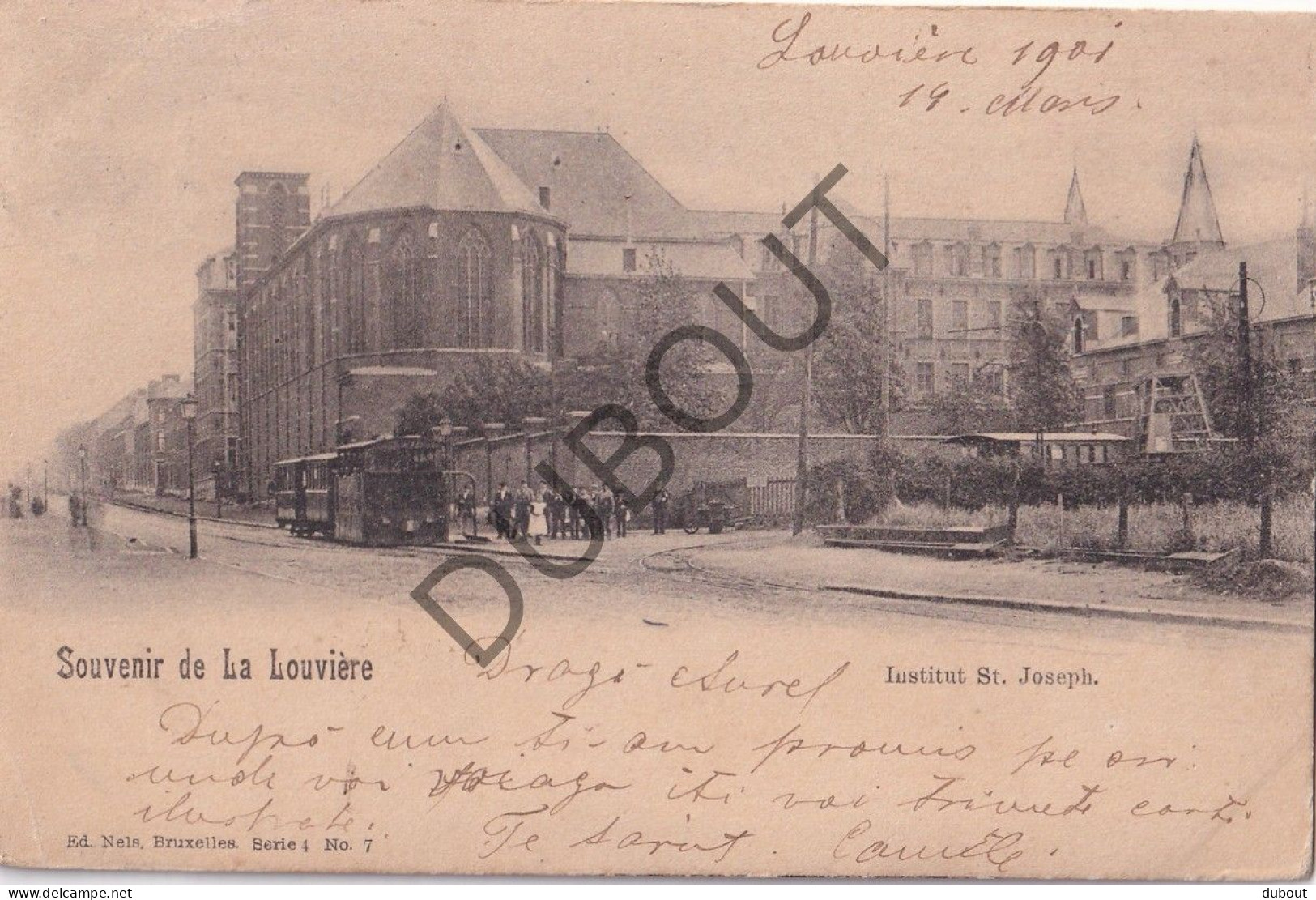 Postkaart/Carte Postale - La Louvière - Institut St. Joseph - Tram (C4266) - La Louvière
