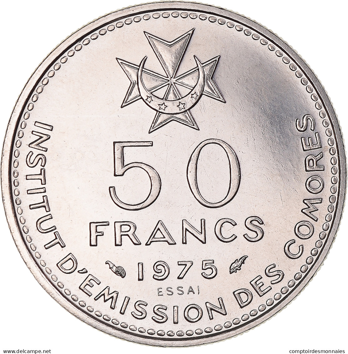 Monnaie, Comores, 50 Francs, 1975, Monnaie De Paris, ESSAI, FDC, Nickel, KM:E6 - Comoren