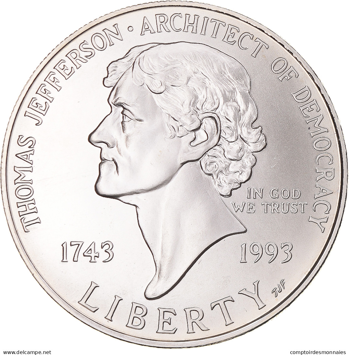 Monnaie, États-Unis, Dollar, 1993, U.S. Mint, Philadelphie, SPL+, Argent - Commemoratifs