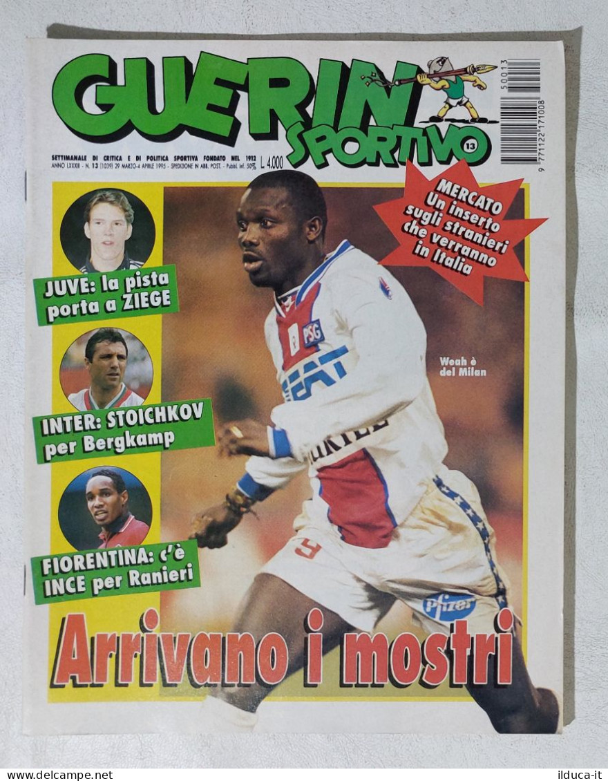 I115012 Guerin Sportivo A. LXXXIII N. 13 1995 - Weah - Stoichkov - Ziege - Deportes