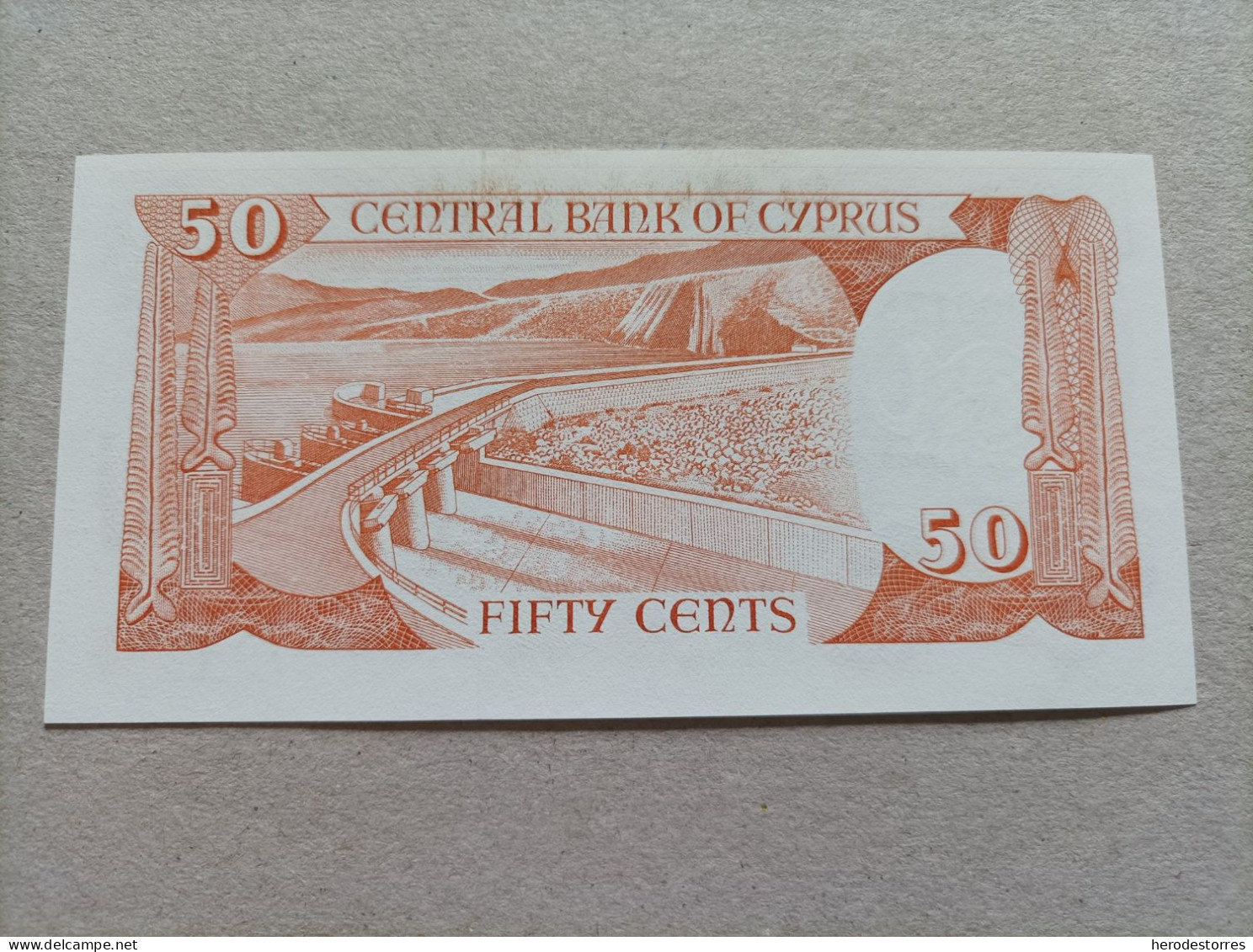 Billete De Chipre De 50 Céntimos, Año 1989, Nº Bajisimo 000178, UNC - Cyprus