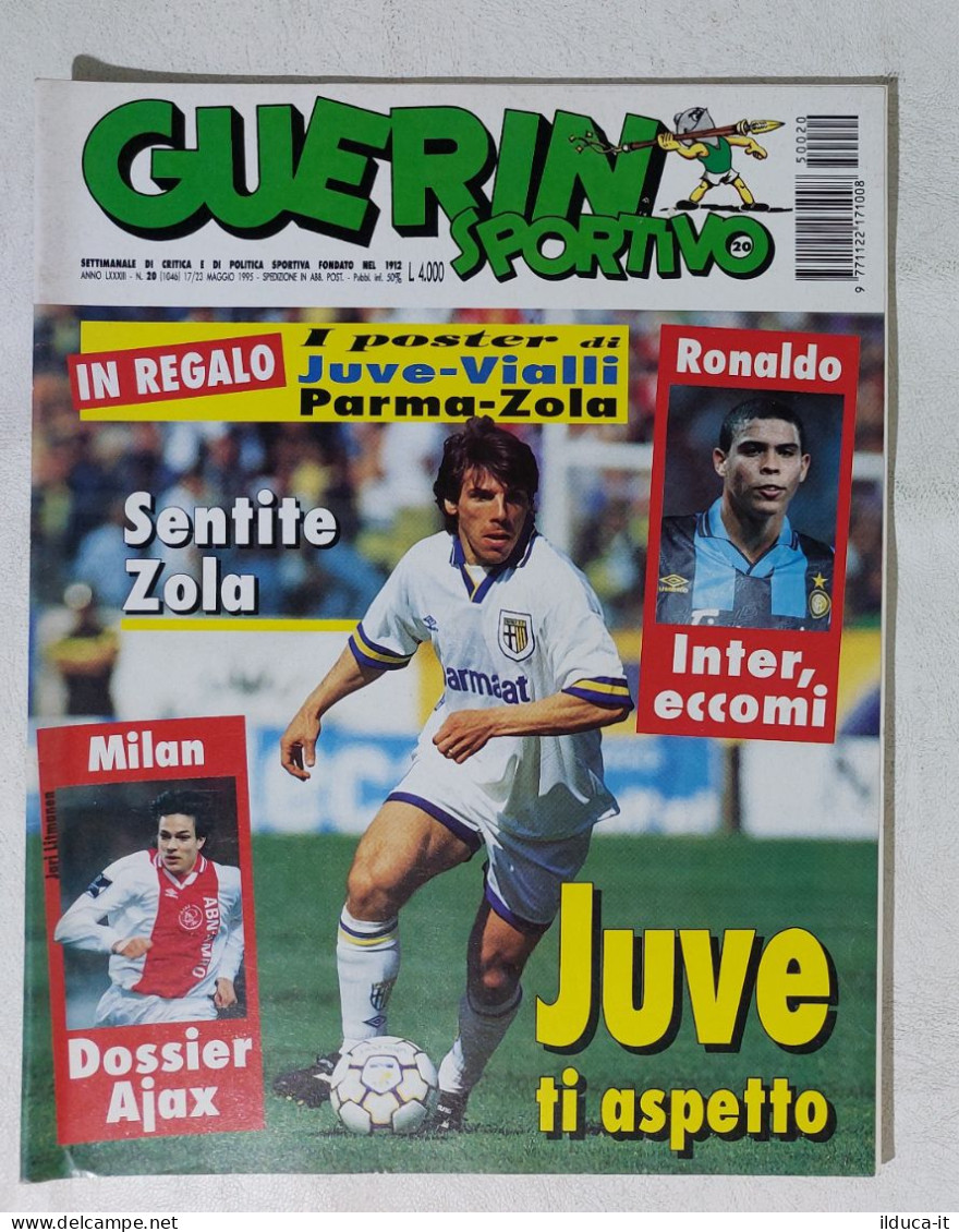I115018 Guerin Sportivo A. LXXXIII N. 20 1995 - Ronaldo - Zola - Milan Ajax - Deportes