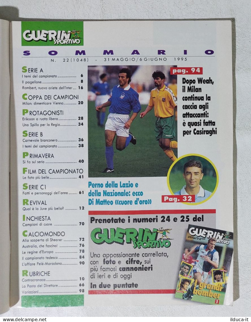 I115020 Guerin Sportivo A. LXXXIII N. 22 1995 - Juve Baggio Vierchowod Moggi - Deportes