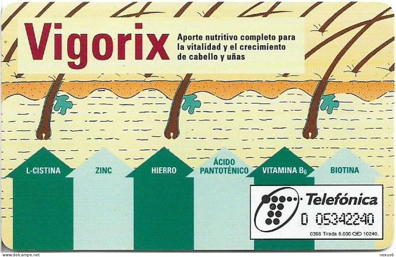 Spain - Telefónica - Vigorix - P-325 - 03.1998, 1.000PTA, 6.000ex, Used - Emisiones Privadas