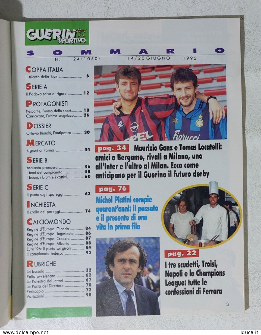 I115022 Guerin Sportivo A. LXXXIII N. 24 1995 - Signori - Juve Coppa Italia - Deportes