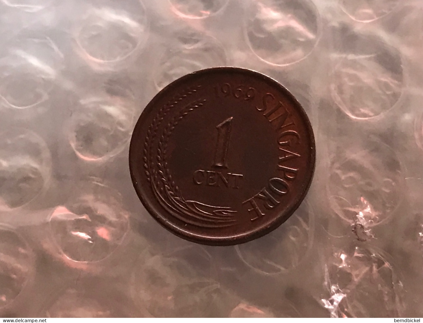 Münze Münzen Umlaufmünze Singapur 1 Cent 1969 - Singapore