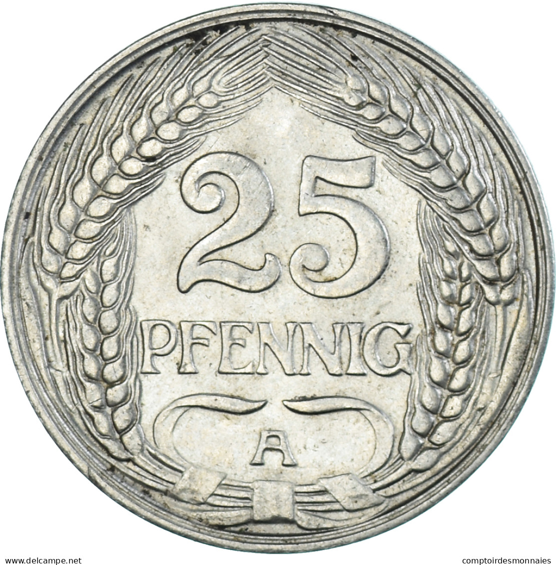 Monnaie, Empire Allemand, Wilhelm II, 25 Pfennig, 1911, Berlin, SUP, Nickel - 25 Pfennig
