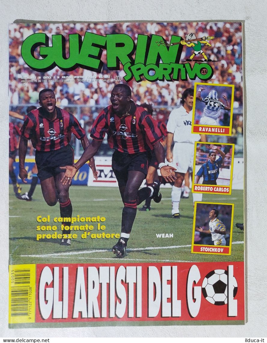 I115034 Guerin Sportivo LXXXIII N. 35 1995 - Weah - Ravanelli - Roberto Carlos - Deportes