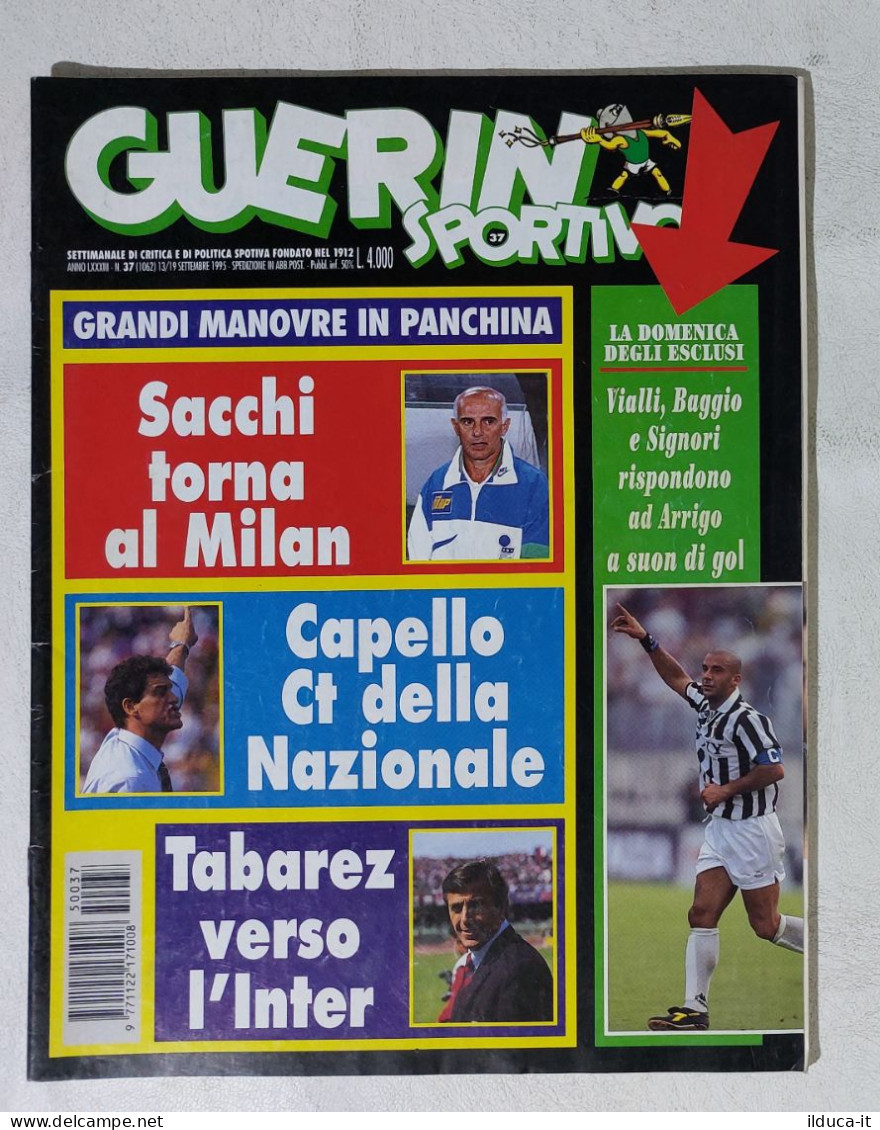 I115036 Guerin Sportivo A. LXXXIII N. 37 1995 - Sacchi Milan - Capello Nazionale - Deportes