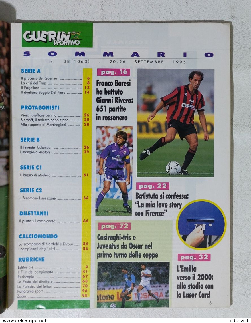 I115037 Guerin Sportivo A. LXXXIII N. 38 1995 - Vialli - Weah - Juve Milan - Deportes