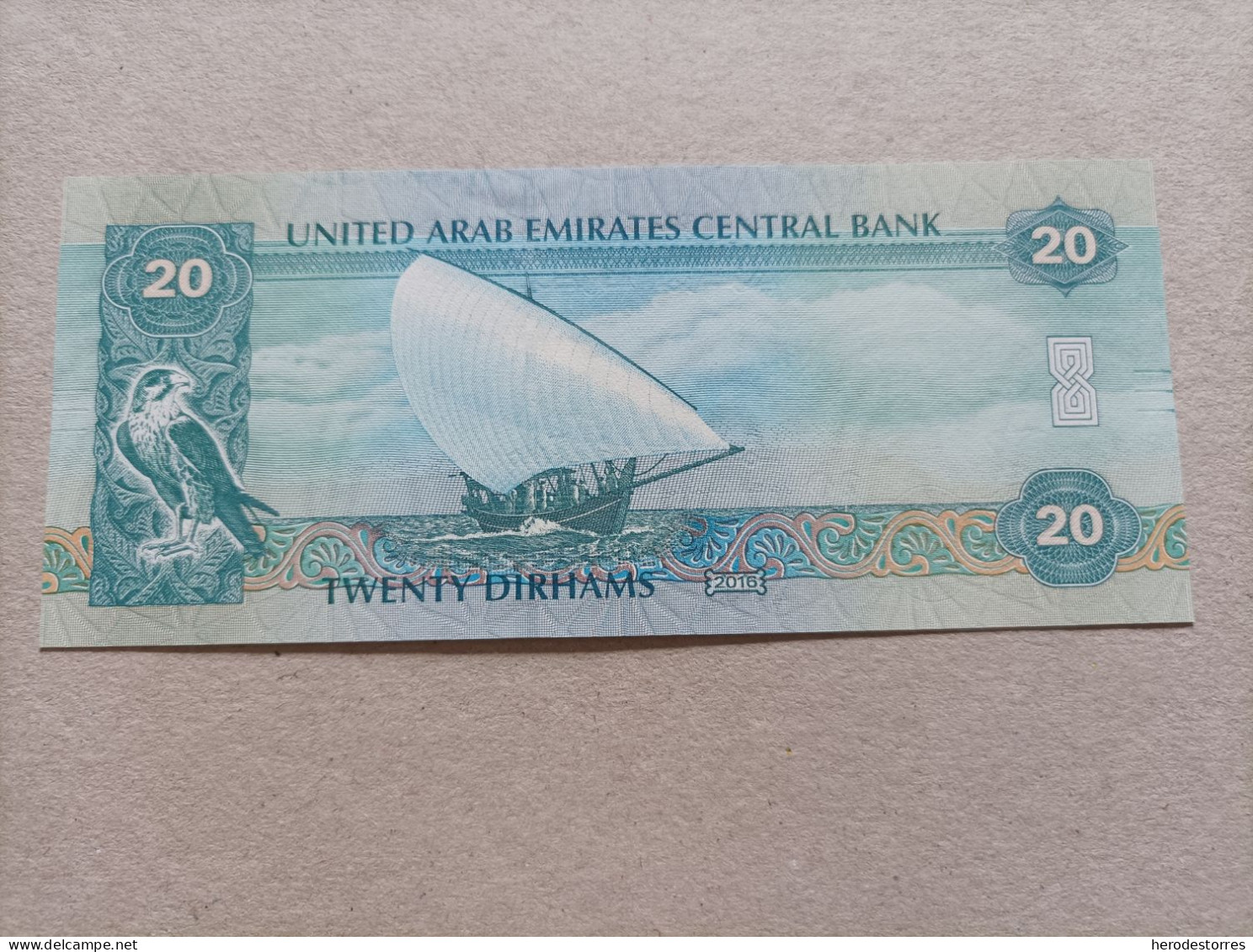 Billete De Los Emiratos Árabes De 20 Dirhams, Año 2016, UNC - Ver. Arab. Emirate