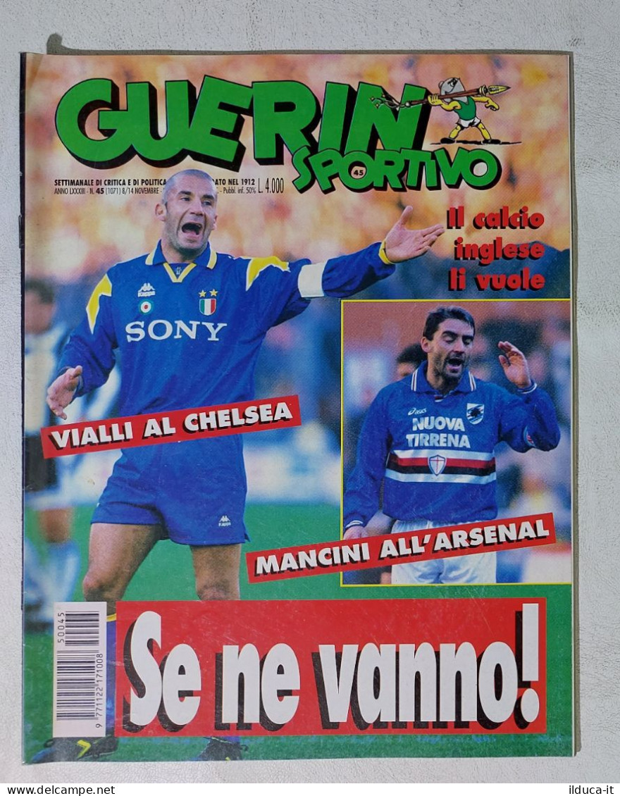 I115043 Guerin Sportivo A. LXXXIII N. 45 1995 - Vialli Chelsea - Mancini - Deportes