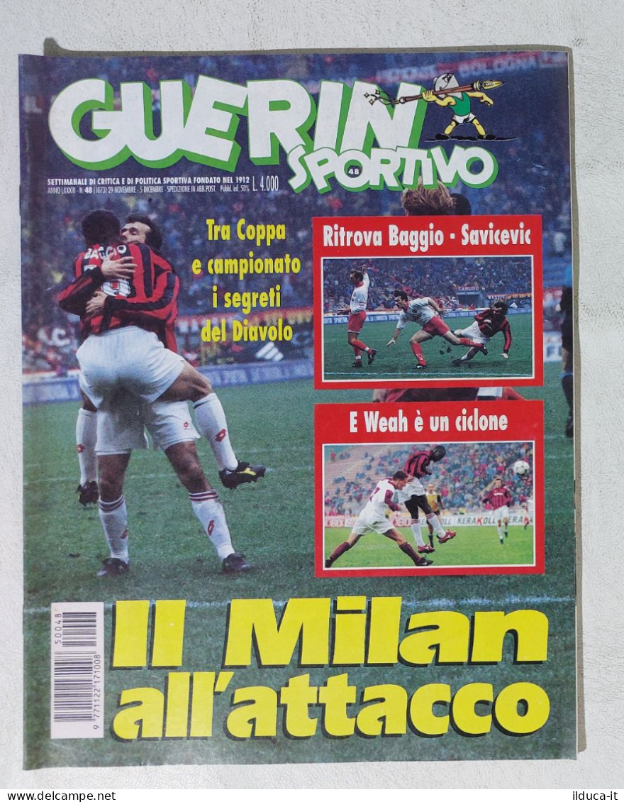 I115046 Guerin Sportivo A. LXXXIII N. 48 1995 - Baggio Savicevic Weah - Deportes