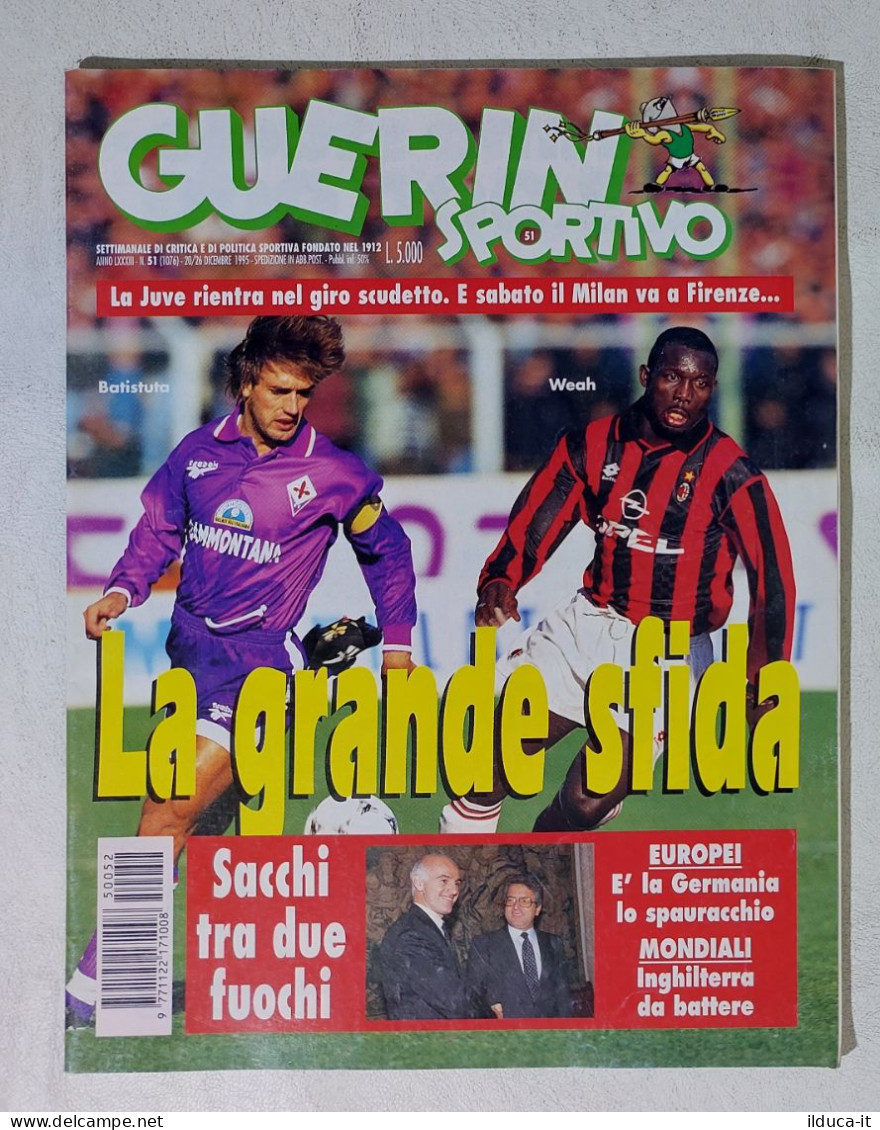 I115049 Guerin Sportivo A. LXXXIII N. 51 1995 - Batistuta Weah - Sacchi - Deportes