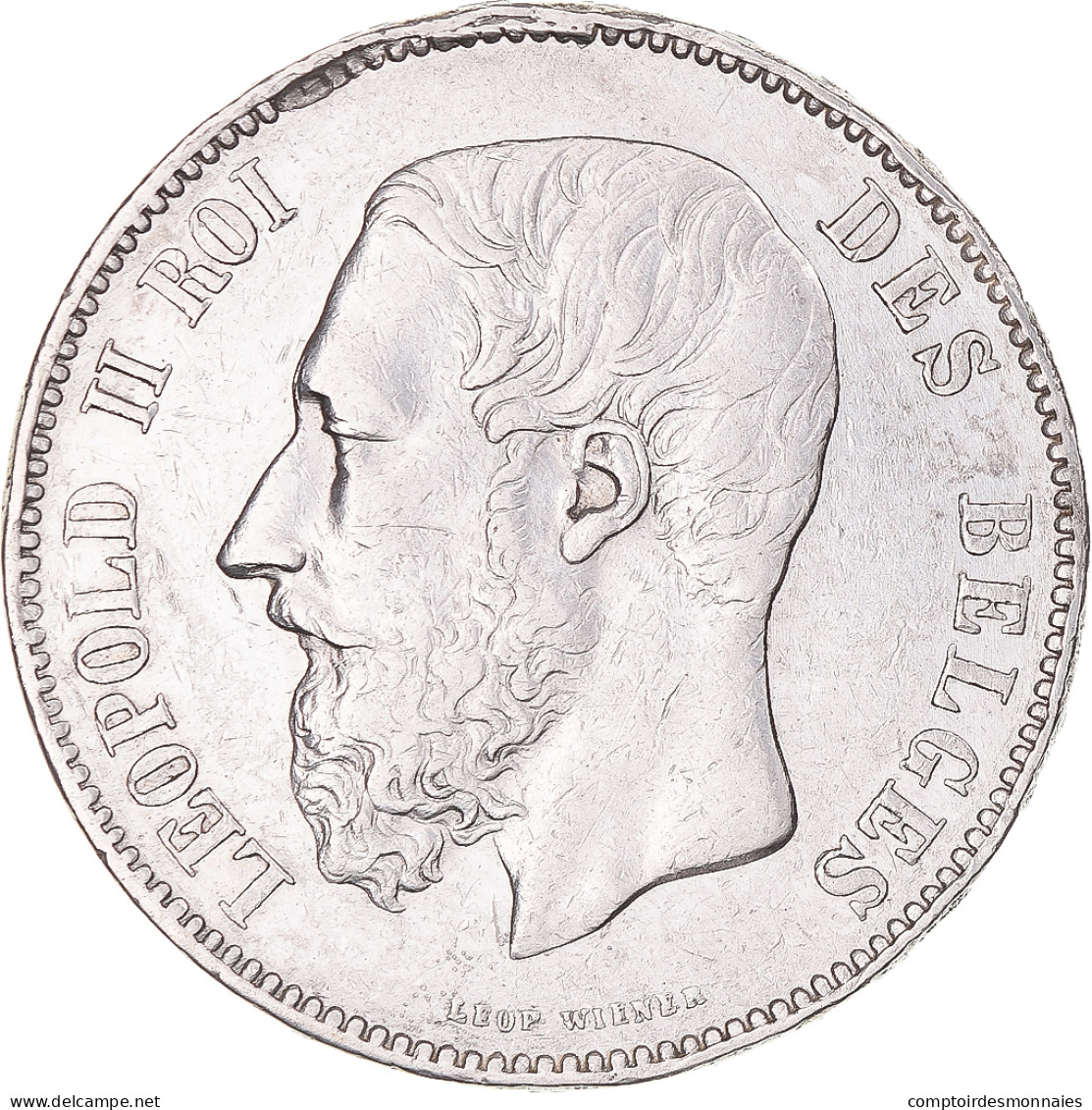 Monnaie, Belgique, Leopold II, 5 Francs, 5 Frank, 1873, TTB, Argent, KM:24 - 5 Francs