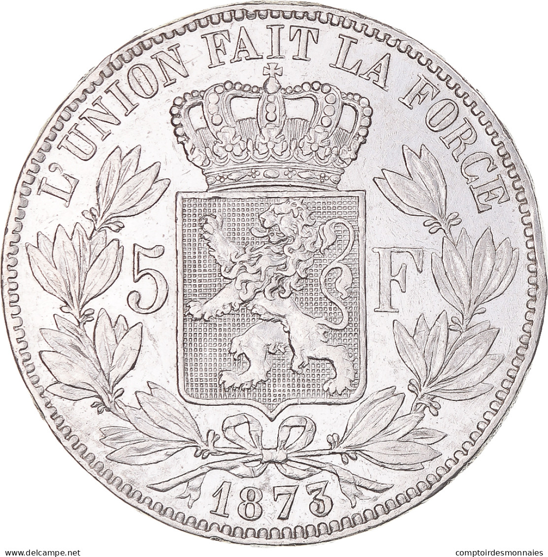 Monnaie, Belgique, Leopold II, 5 Francs, 5 Frank, 1873, TTB, Argent, KM:24 - 5 Frank