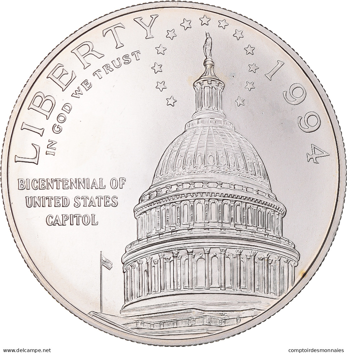 Monnaie, États-Unis, Bicentenaire Du Capitole, Dollar, 1994, U.S. Mint, Denver - Commemoratifs