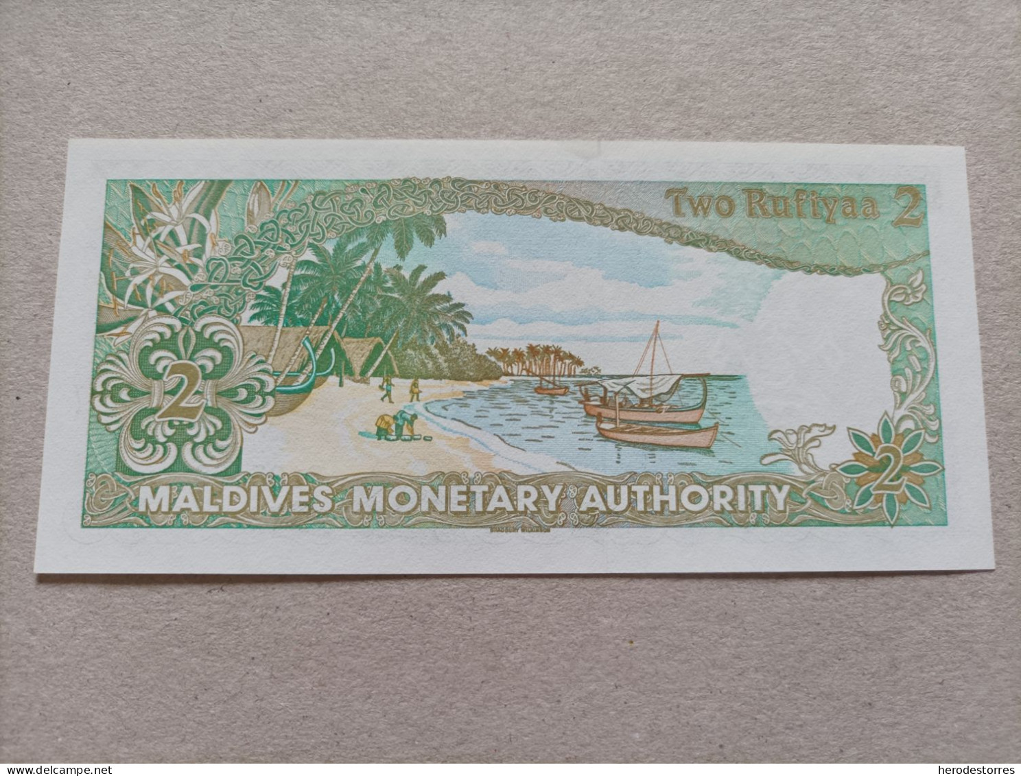 Billete De Maldivas 2 Rufiyaa, Año 1983, UNC - Maldives