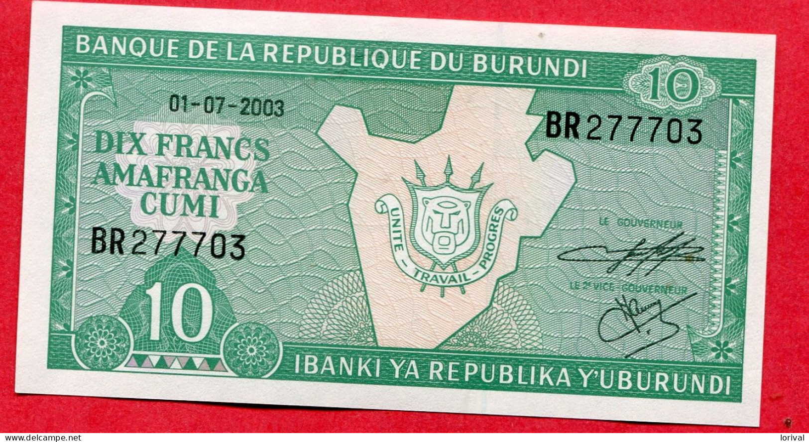 10 Unite Ubumwe Neuf 2 Euros - Burundi