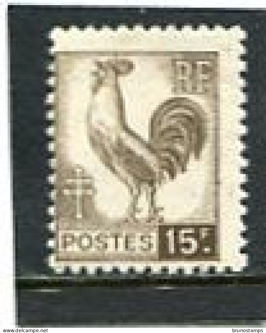 FRANCE - 1944  15 F  DEFINITIVE   MINT NH - 1944 Gallo E Marianna Di Algeri