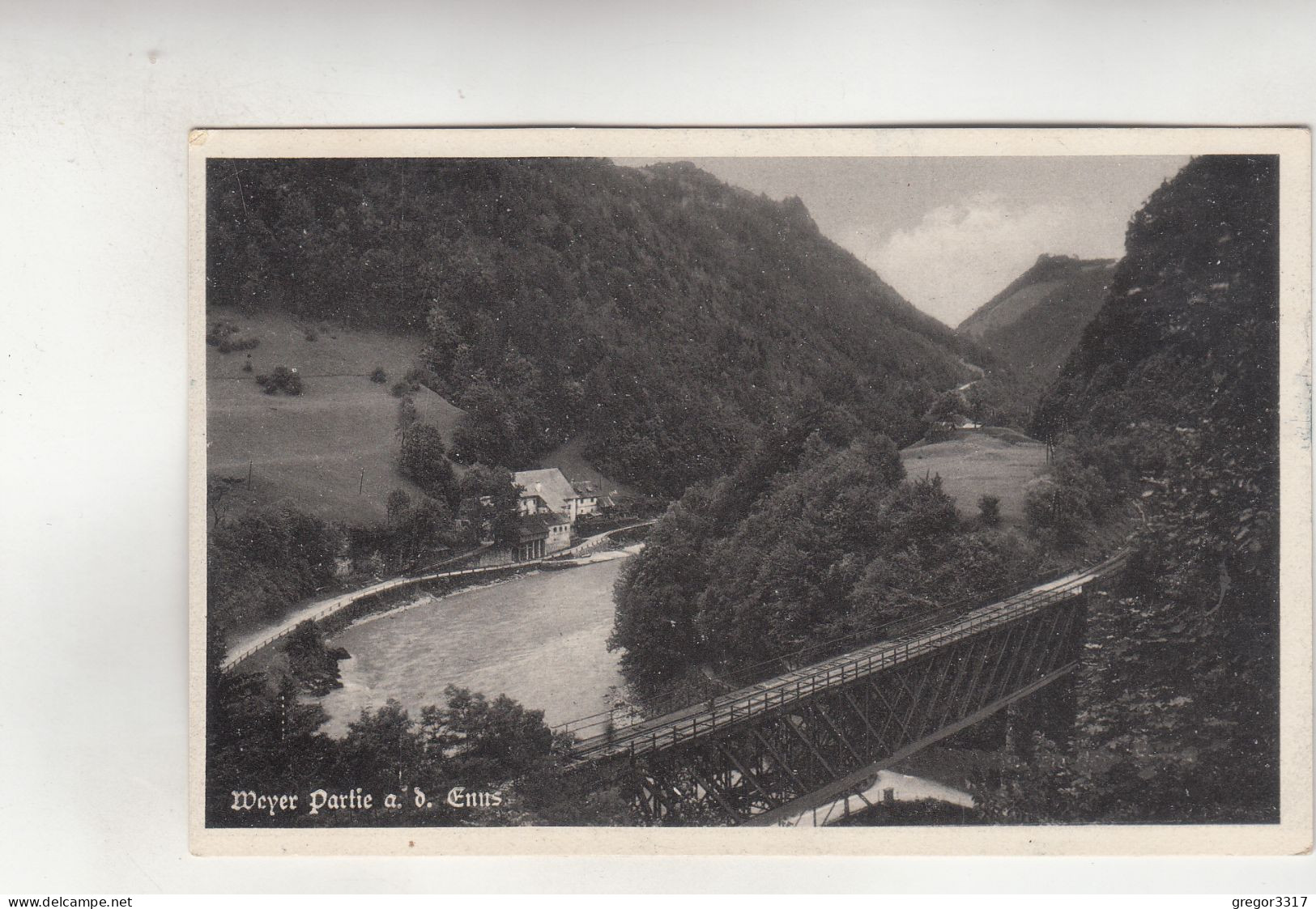 C9856) WEYER - Partie A. D. Enns Mit Alter BRÜCKE Zugbrücke U. Haus ALT 1946 - Weyer