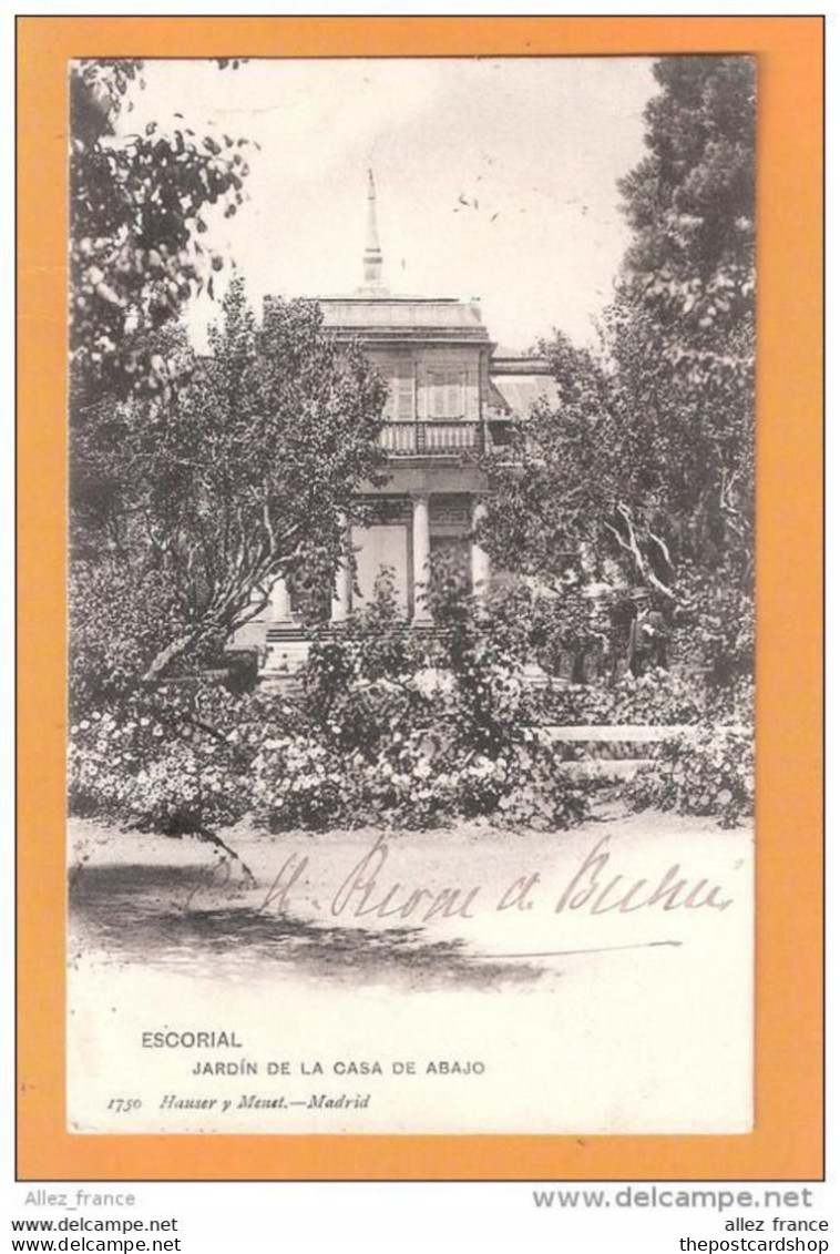 GRAN HOTEL DE PAIX MADRID POSTMARK On ESCORIAL JARDIN DE LA CASA DE ABAJO CIRCULADE USED POSTAL HISTORY - Madrid