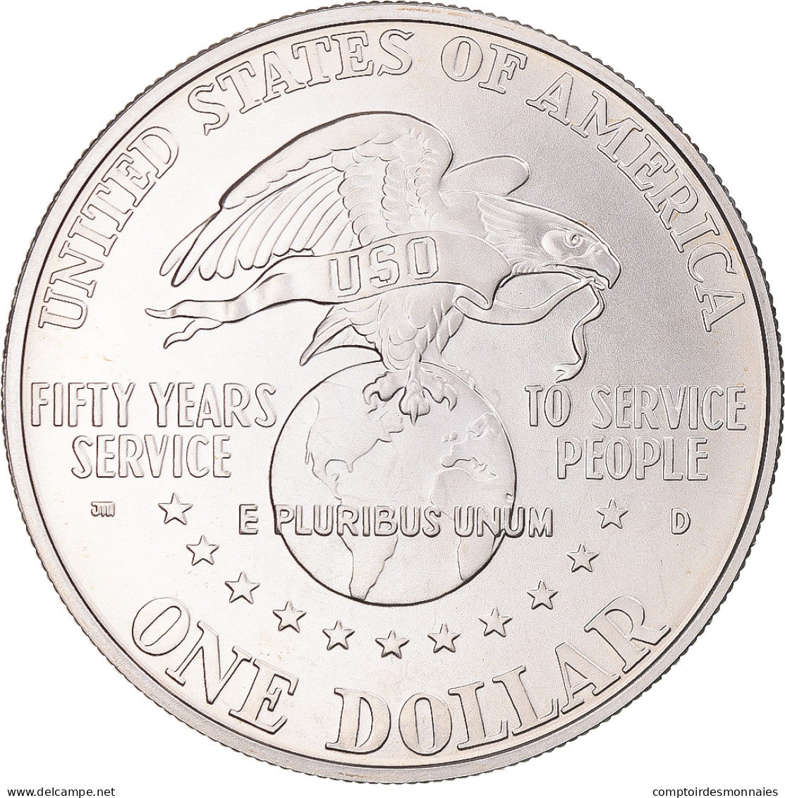 Monnaie, États-Unis, Dollar, 1991, U.S. Mint, Denver, SPL, Argent, KM:232 - Herdenking