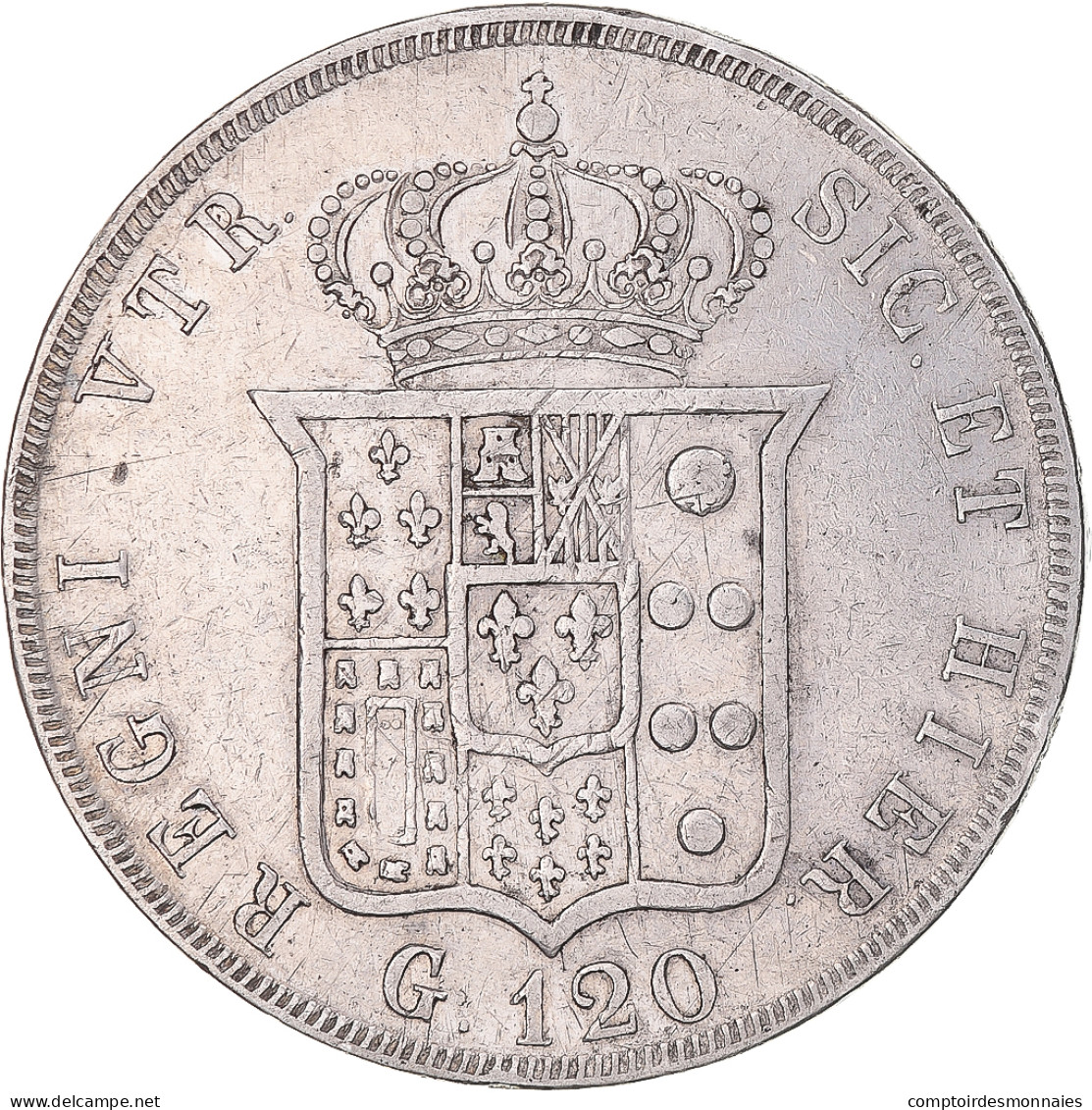 Monnaie, États Italiens, NAPLES, Ferdinando II, 120 Grana, 1848, Naples, TB+ - Napels & Sicilië