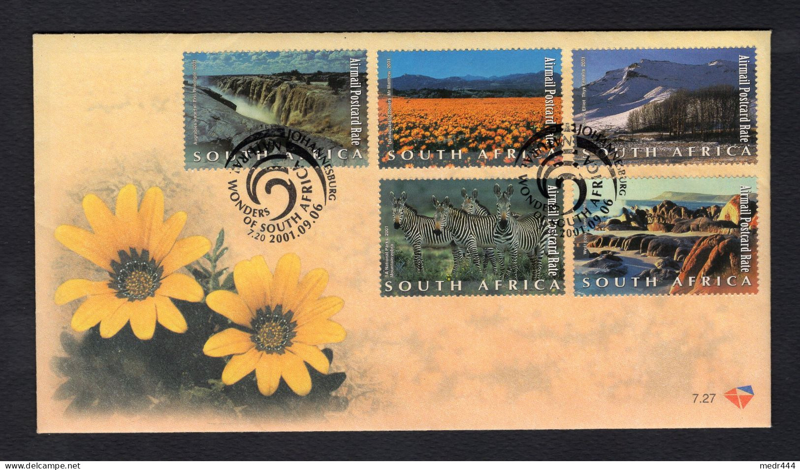 South Africa 2001 - Natural Wonders Of South Africa - FDC - Excellent Quality - Superb*** - Covers & Documents