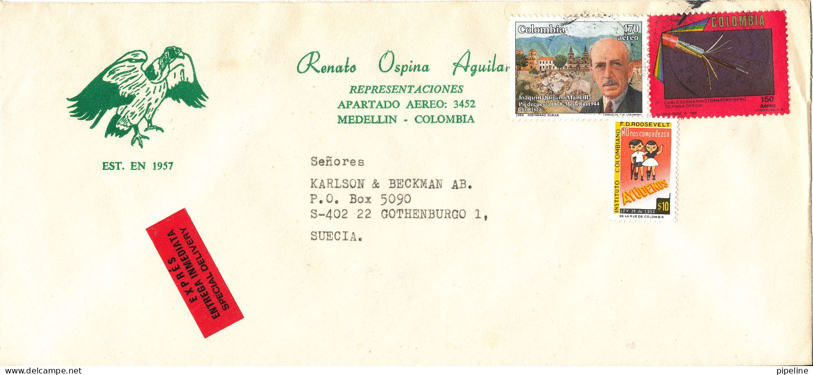Argentina Cover Sent To Sweden - Lettres & Documents