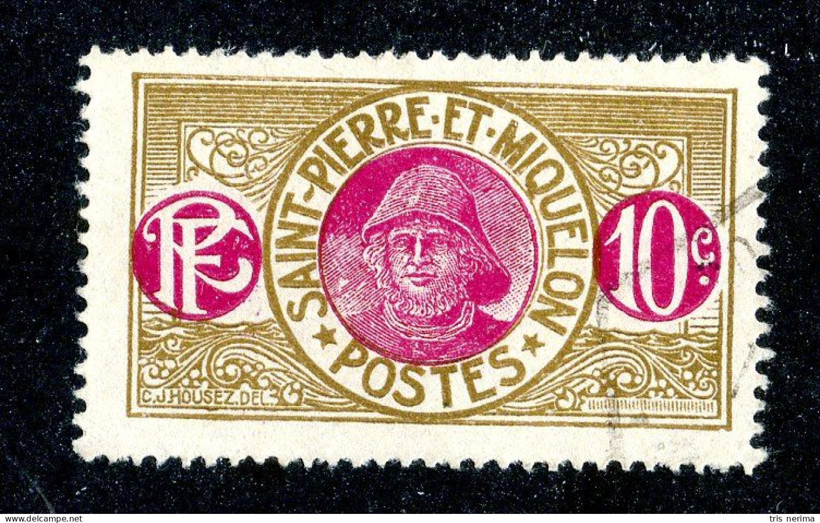 1013 Wx St Pierre 1925 Scott 86 Used (Lower Bids 20% Off) - Usati