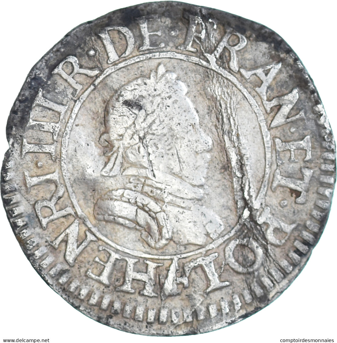 Monnaie, France, Henri III, Denier Tournois, 1583, Paris, ESSAI, TB+, Argent - 1574-1589 Enrique III