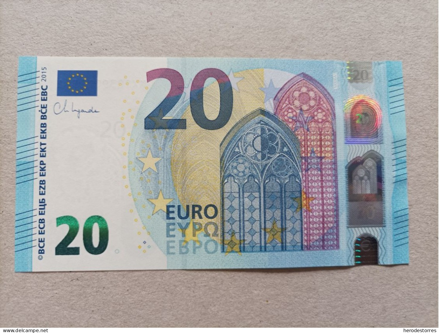 20 EURO PORTUGAL (MX), M006A1,first Position,Lagarde's First Plate MX, UNC - 20 Euro