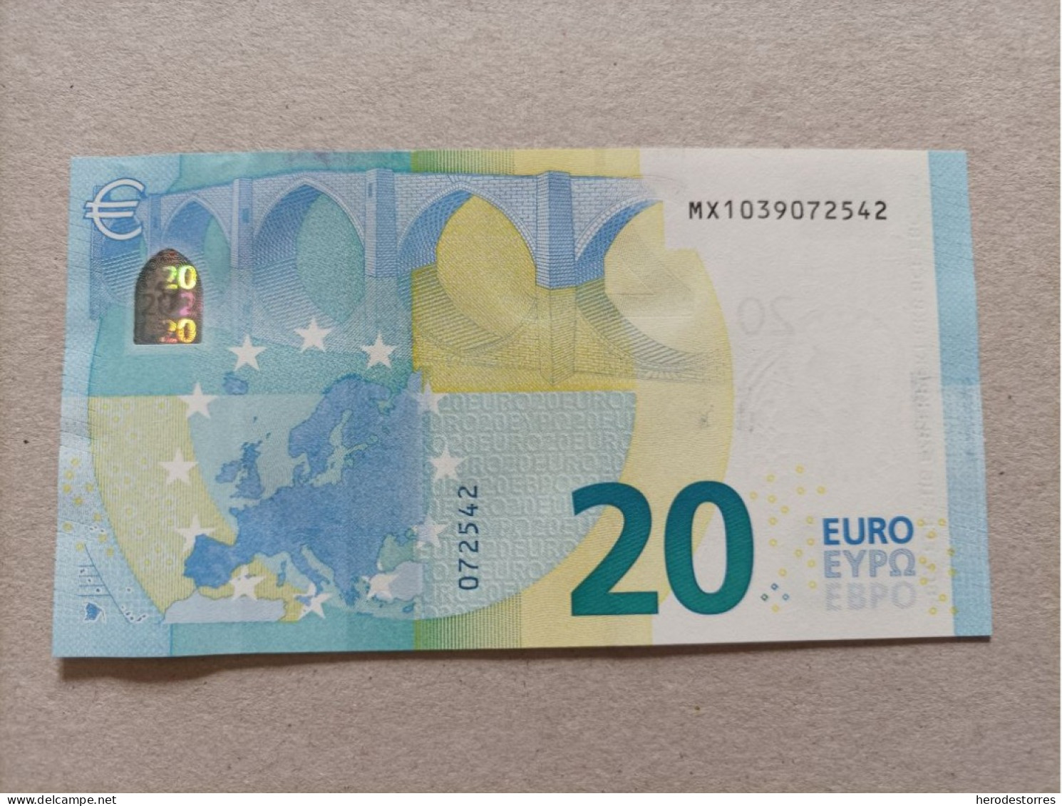 20 EURO PORTUGAL (MX), M006A1,first Position,Lagarde's First Plate MX, UNC - 20 Euro