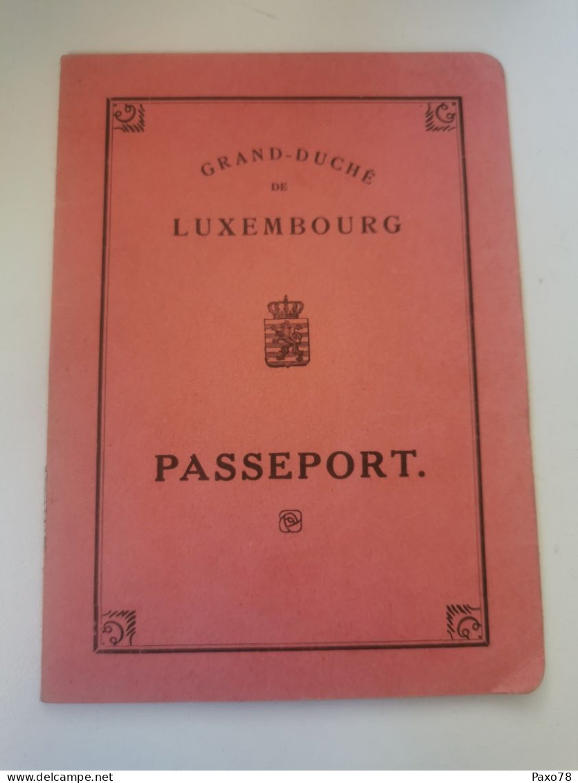 Luxembourg Passport 1932 Niederwiltz - Brieven En Documenten