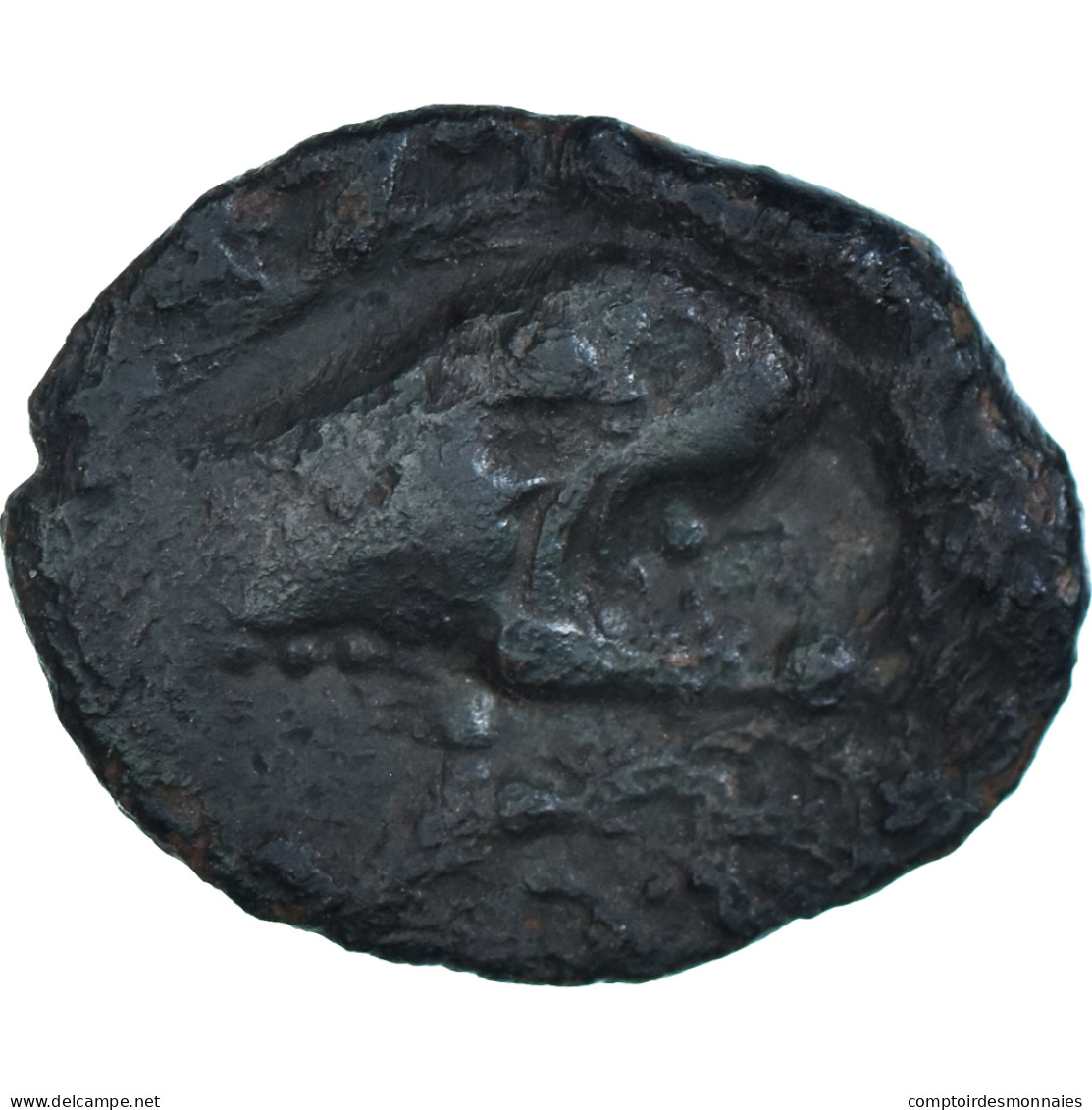 Monnaie, Atrebates, Bronze CAITIO/AMANDI, 60-40 BC, B+, Bronze, Delestrée:499 - Gauloises