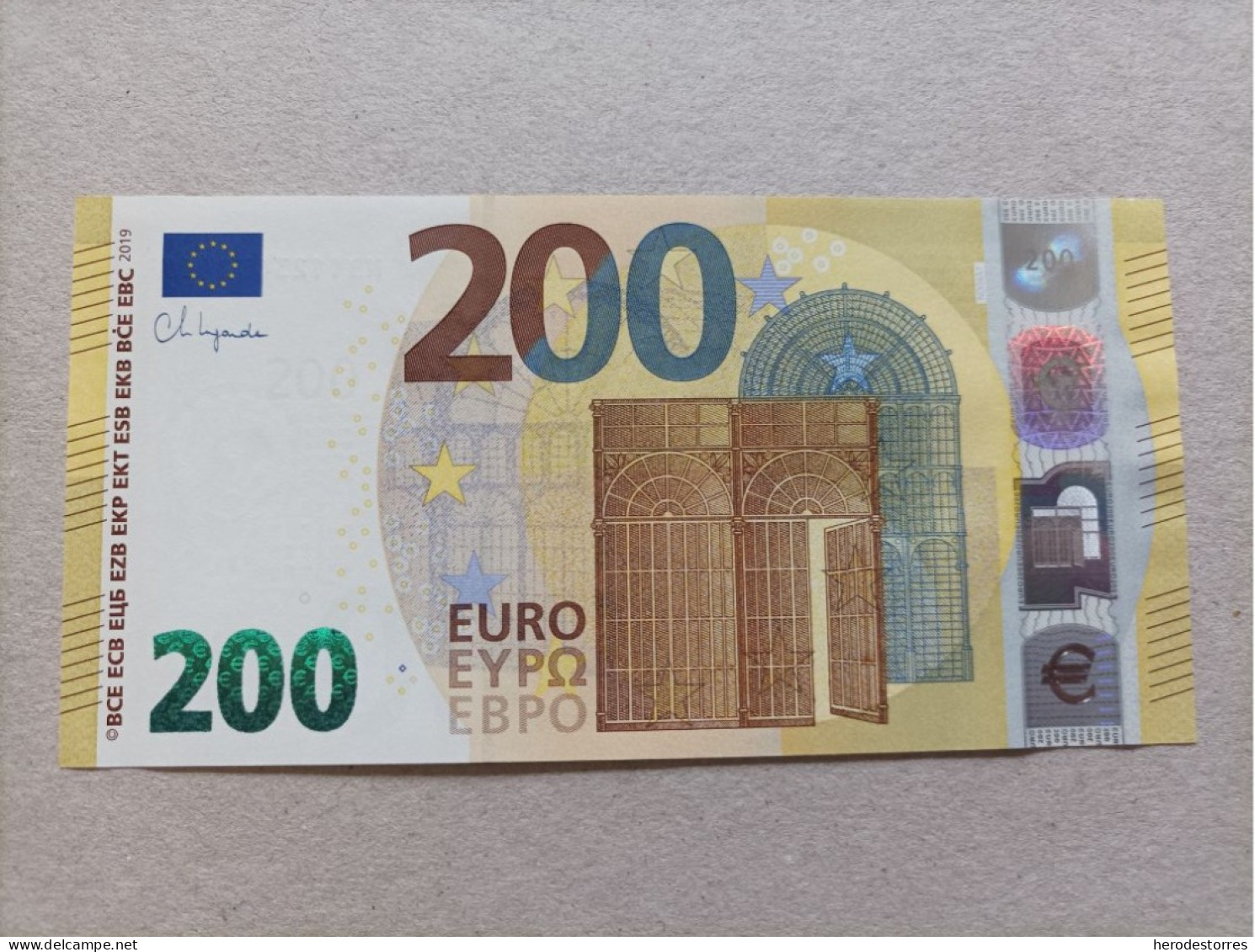 200 EURO AUSTRIA (NB), N004A1,first Position,Lagarde's First Plate, UNC - 200 Euro