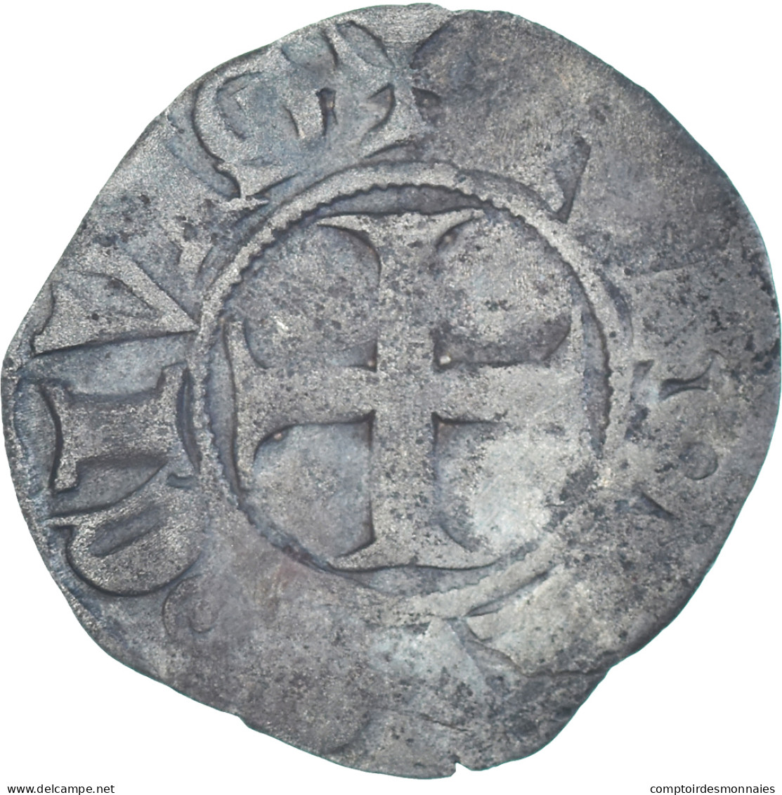 Monnaie, France, Charles VI, Denier Tournois, 1380-1422, 2nd Emission, TB - 1380-1422 Charles VI Le Fol