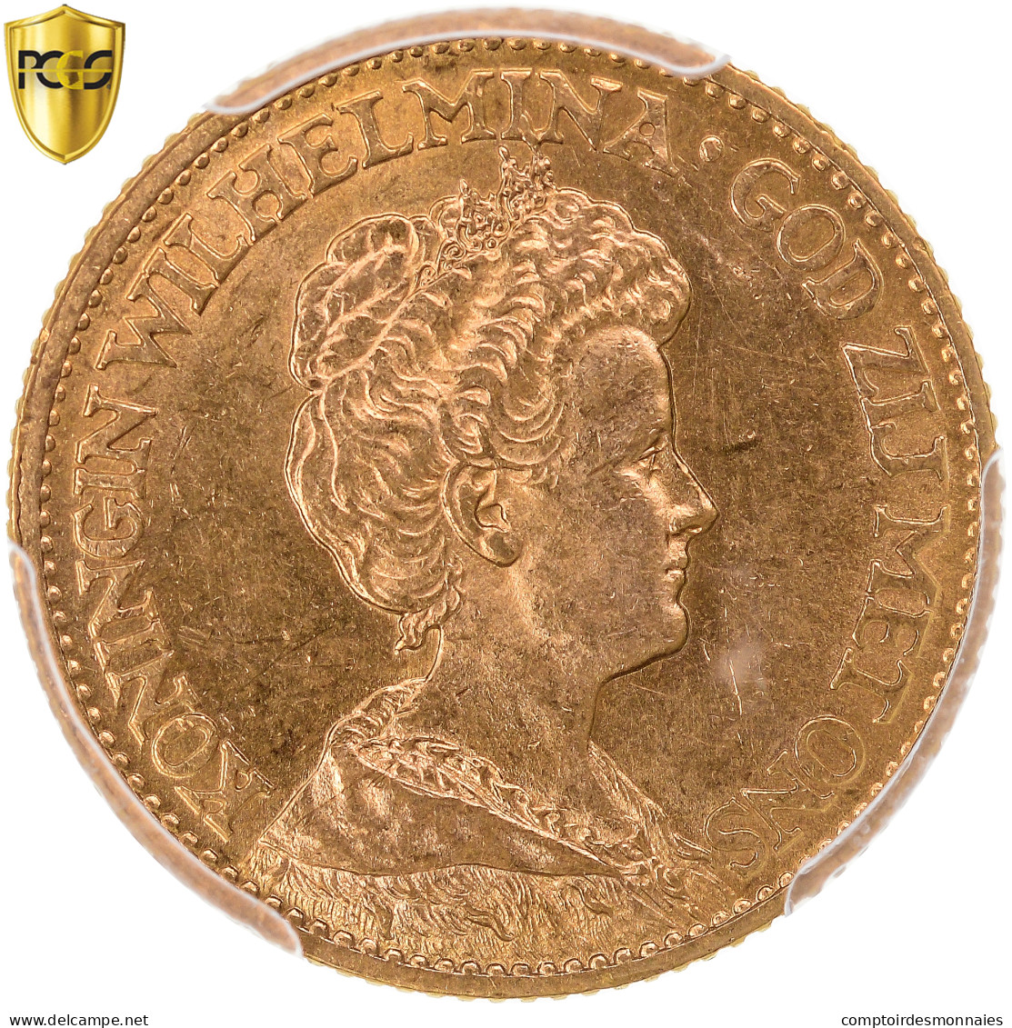 Monnaie, Pays-Bas, Wilhelmina I, 10 Gulden, 1912, Utrecht, PCGS, MS63, FDC, Or - 10 Gulden