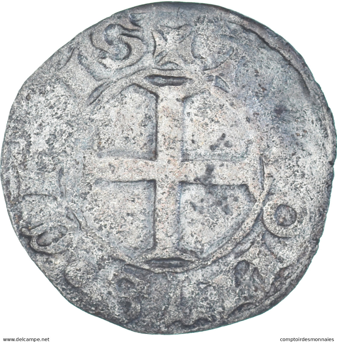 Monnaie, France, Charles VI, Denier Tournois, 1380-1422, 2nd Emission, TB - 1380-1422 Charles VI The Beloved