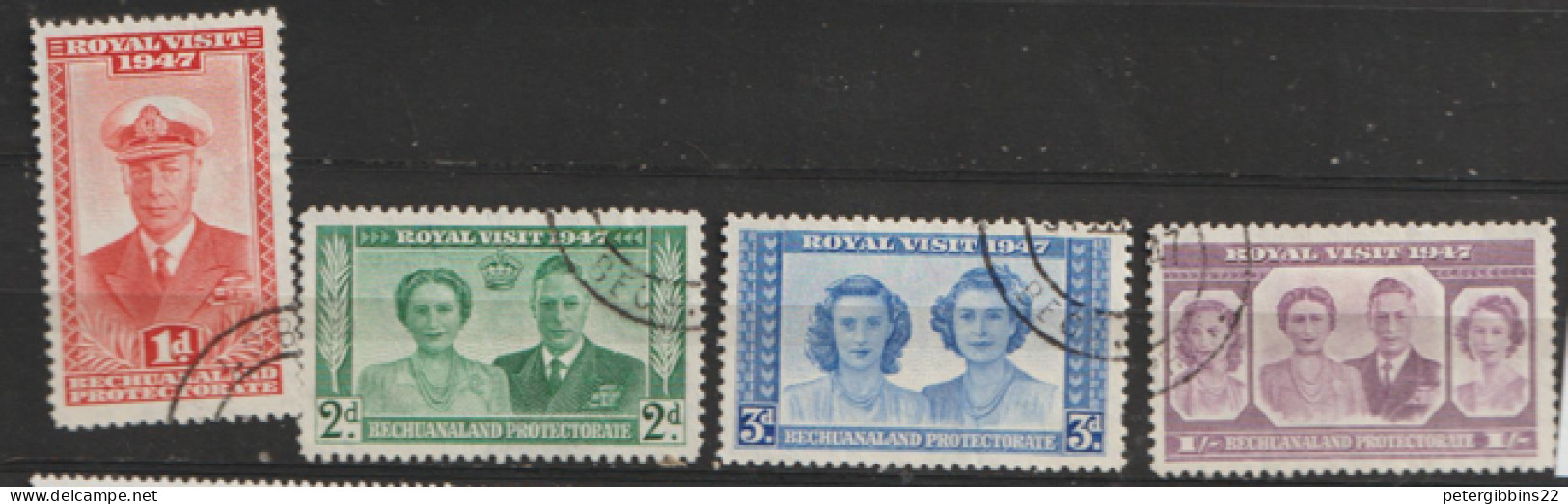 Bechuanaland Protectorate  1947   SG  132-5 Royal Visit   Fine Used  - 1885-1964 Protectorat Du Bechuanaland