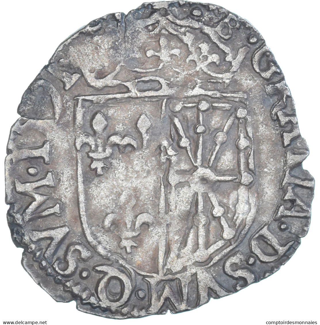 Monnaie, France, Henri IV, Douzain De Navarre, 1591, Saint-Palais, TB+, Billon - 1589-1610 Henri IV Le Vert-Galant