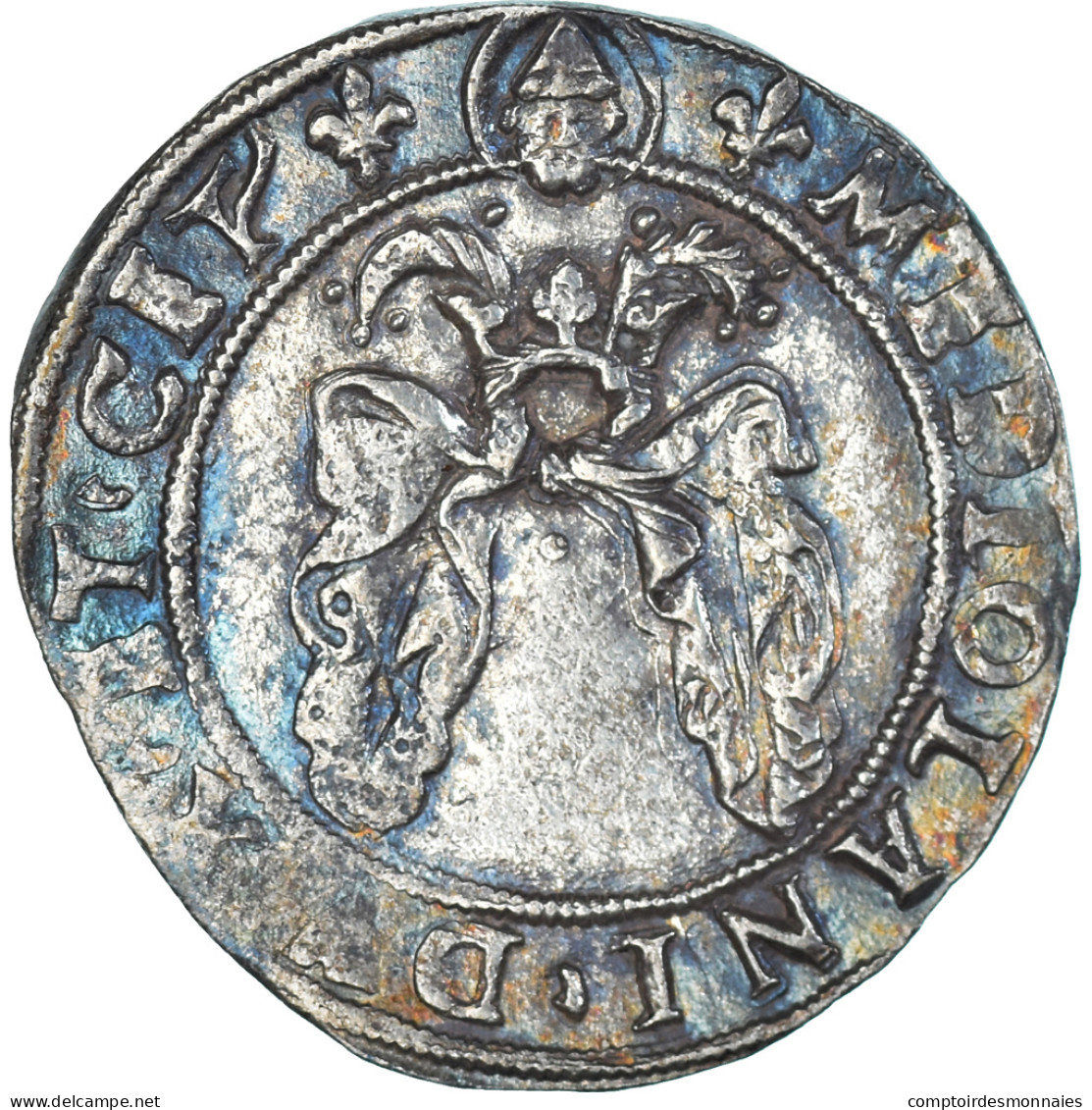 Monnaie, France, Louis XII, Gros De 3 Sous Dit "Bissone", 1498-1514, Mediolanum - 1498-1515 Louis XII Le Père Du Peuple