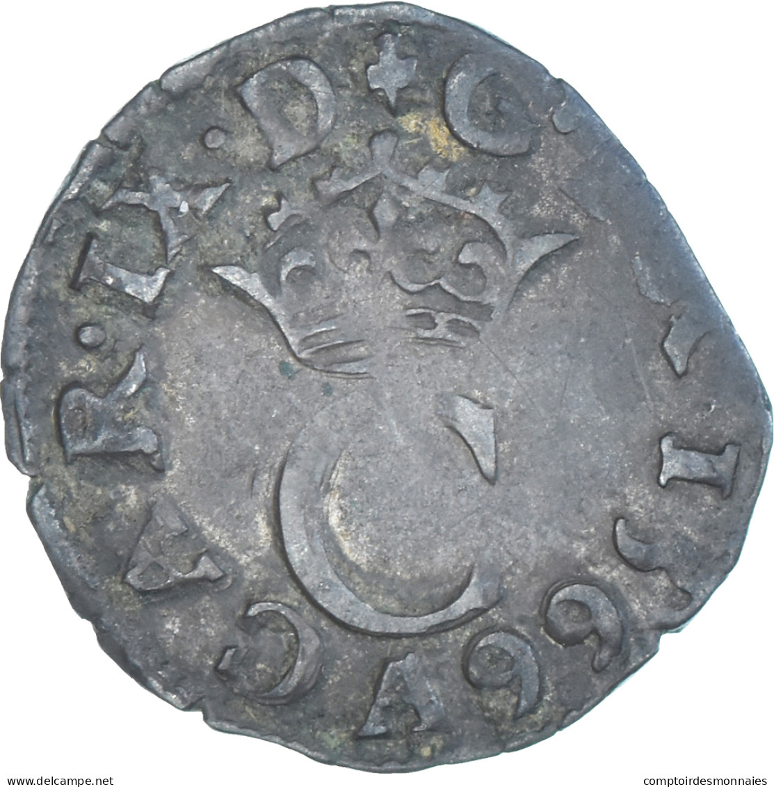 Monnaie, France, Charles IX, Liard, 1566, Paris, TB+, Billon, Gadoury:405 - 1560-1574 Karl IX.