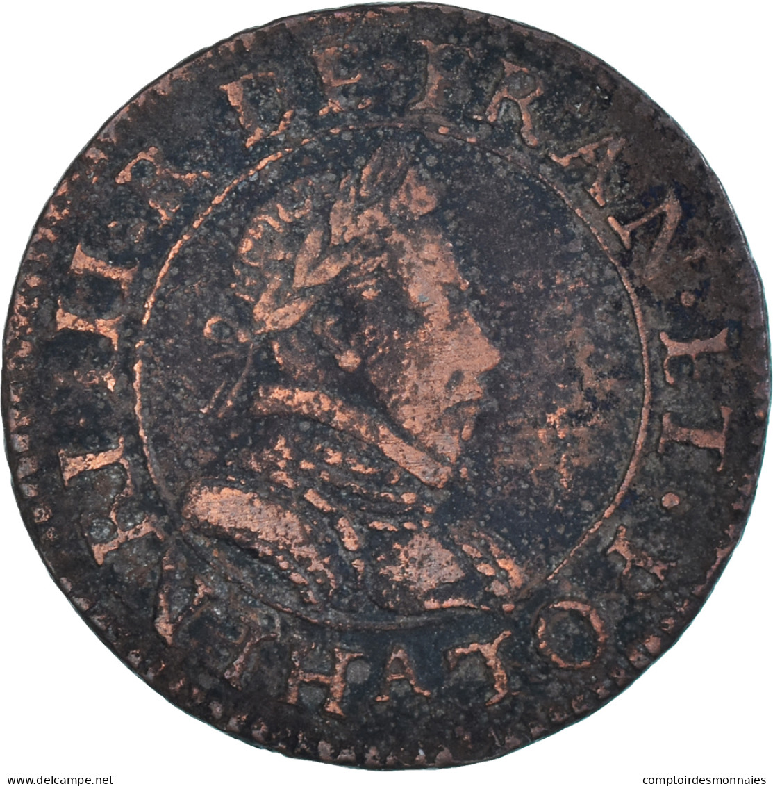 Monnaie, France, Henri III, Double Tournois, 1582, Paris, TB+, Cuivre, CGKL:84 - 1574-1589 Hendrik III