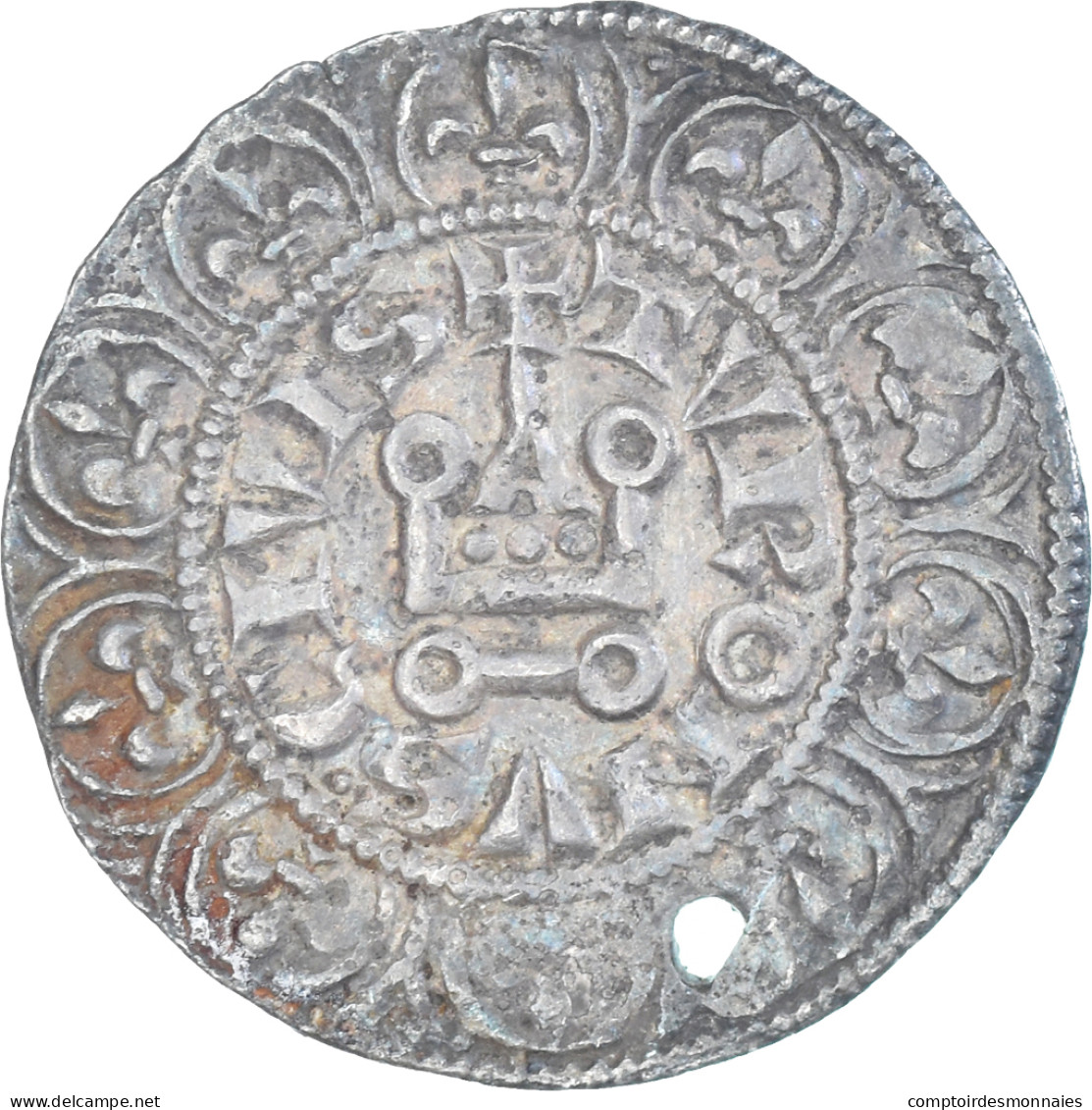 Monnaie, France, Philippe IV, Maille Tierce, 1285-1314, TTB+, Argent - 1285-1314 Philippe IV Le Bel
