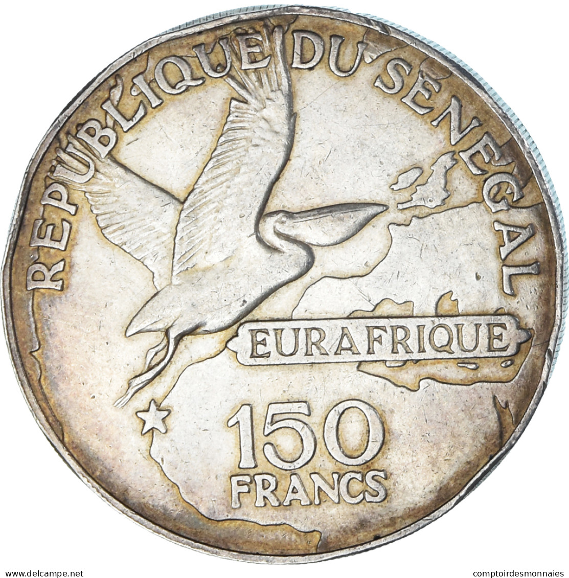 Monnaie, Sénégal, Eurafrique, 150 Francs, 1975, Léopold Sédar Senghor, SUP+ - Sénégal